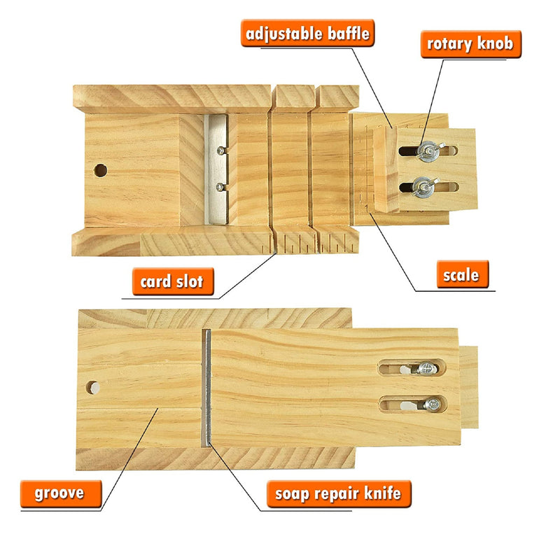 Art come | Soap Making Cutting Mold Set | Multifunction | Adjustable | Set Of Wooden Soap Molds