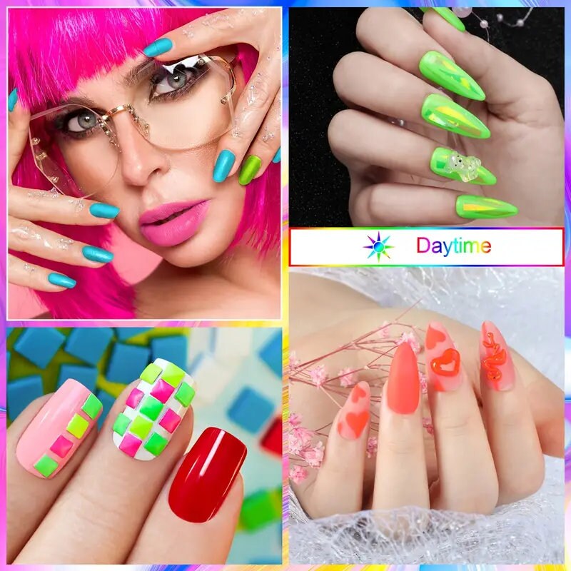 8Color Luminous Poly Gel Nail Kit Nail Extension Gel0.5oz With 6W UV LED Nail Lamp Slip Solution Gel Polish Rhinestones Nail Art Pen Starter