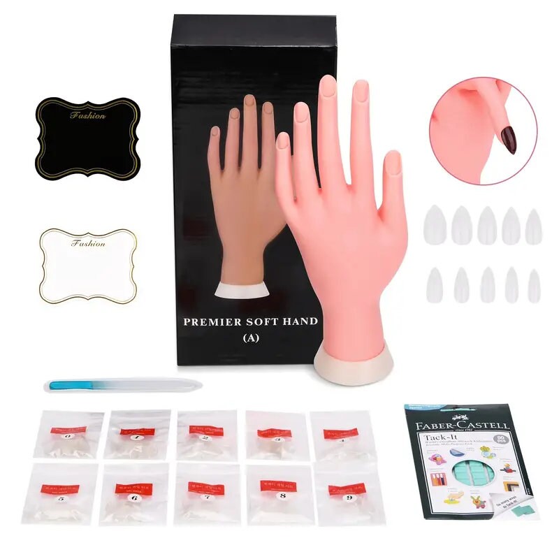 Acrylic Nail Kit Professionals Manicure Sets For Beginner With Nail File And Buffer | Nail Gel Polish And Cuticle Pusher