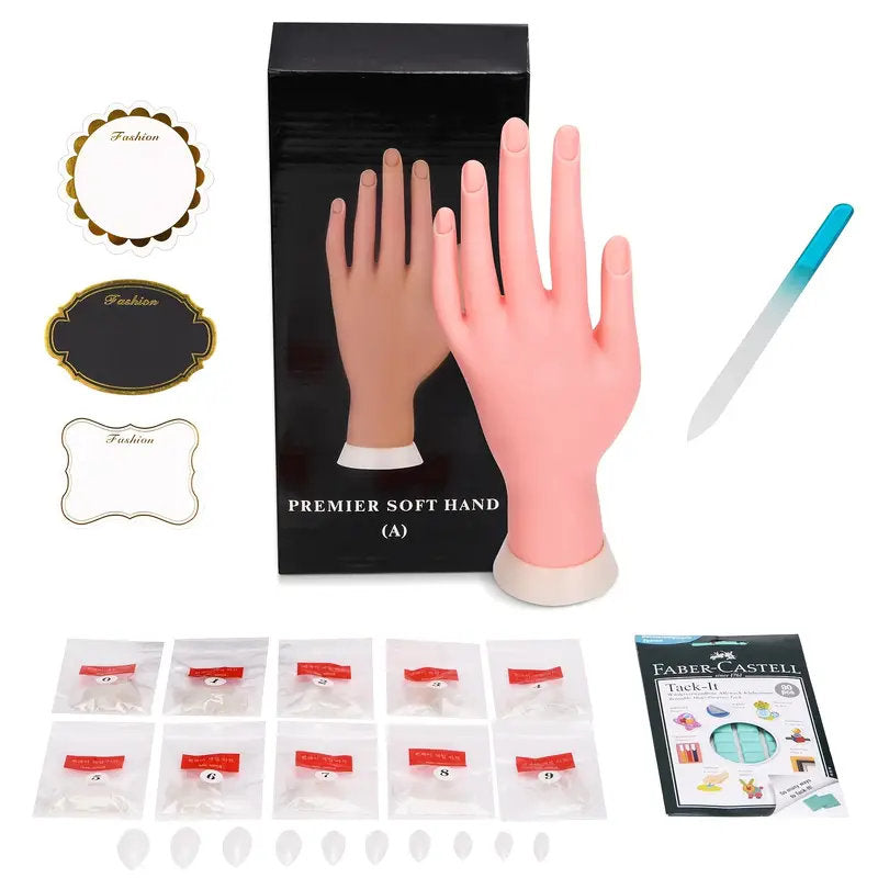 Acrylic Nail Kit Professionals Manicure Sets For Beginner With Nail File And Buffer | Nail Gel Polish And Cuticle Pusher