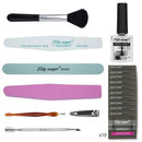Acrylic Nail Kit Professionals Manicure Sets For Beginner With Nail File And Buffer, Nail Gel Polish And Cuticle Pusher