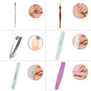 Acrylic Nail Kit Professionals Manicure Sets For Beginner With Nail File And Buffer, Nail Gel Polish And Cuticle Pusher