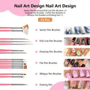 61 PCS Nail Art Kit Accessories | Nail Decoration Kit | Rhinestone Nail Art Brush Set For Manicure | DIY Makeup