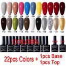 Gel Nail Polish Kit With U V Light 150W UV LED Nail Dryer Lamp, 22 Colors Gel Polish Kit With Top Coat And Base Coat, Manicure Tools Nail