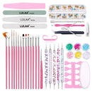 Nail Art Brushes Nail Art Kit With Nail Painting Brushes | Nail Dotting Tool | Nail Sequins | Rhinestones Decoration For Nails Solon