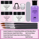 Nail Acrylic Brush Nail Powder And Liquid Set Acrylic Nail Kit With Liquid Monomer Nail Forms Tips Practice Finger For Beginners