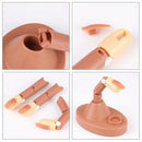 Bendable Joints Training Practice Silicon Finger Kit With Removable Plastic Nail Tips And Replacement Fingers For Manicure Acrylic