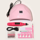 7 In 1 Nail Art Tool Set Nail Lamp  Nail Polish  Glue Drying Machine | Nail Polisher | Dead Skin Fork Dead Skin Push Rubbing Finger Divider