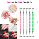 Nail Art Kit Nail Design Tools With 30 Striping Tape 4Pcs Striping Roller Box 12 Colors Rhinestones 5pcs Dotting Pen 15pcs Nial At Brush Set