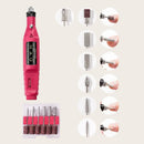 7 In 1 Nail Art Tool Set Nail Lamp  Nail Polish  Glue Drying Machine | Nail Polisher | Dead Skin Fork Dead Skin Push Rubbing Finger Divider