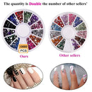 Nail Art Kit Nail Design Tools With 30 Striping Tape 4Pcs Striping Roller Box 12 Colors Rhinestones 5pcs Dotting Pen 15pcs Nial At Brush Set