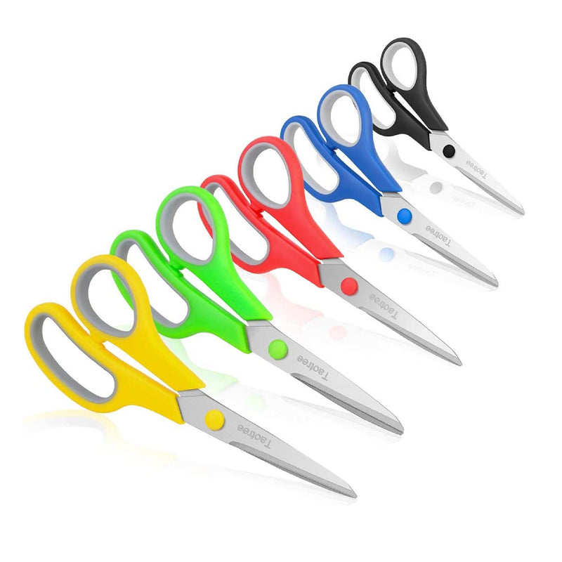 Taotree Multi-Purpose Scissors Bulk Pack of 5 Sharp Stainless Steel Scissors | For Office Home General Use