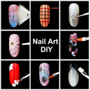 Nail Art Kit Nail Design Tools With 30 Striping Tape 4Pcs Striping Roller Box 12 Colors Rhinestones 5pcs Dotting Pen 15pcs Nial At Brush Set