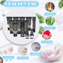Nail Extension Gel Set | 8 Colors UV Poly Nail Gel Kit With Flash Drill Manicure Accessories Nail Art Tool For Starter