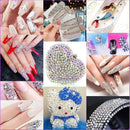 Nail Art Brushes 3D Nail Art Decorations Kit With Dotting Tool Striping Tape | Crystals AB Nail Art Rhinestones | Holographic Chunky Glitter