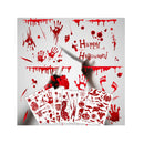 Halloween Decorations 95 Pcs Halloween Window Clings | 8 Sheets Bloody Handprint Footprint Clings Scary