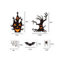 LOAVER 90 Pieces Halloween Window Clings Static Window Stickers with PVC Bats Spider Web Window Decals