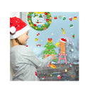 273PCS Christmas Windows Decoration Stickers | 9 Sheets Snowman Reindeer Snowflake Window Clings Xmas Party Supplies