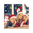 273PCS Christmas Windows Decoration Stickers | 9 Sheets Snowman Reindeer Snowflake Window Clings Xmas Party Supplies