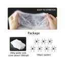 1000 Sqft Halloween Spider Web Decorations With 100 Fake Spiders Spooky Spider Webbing