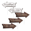 Directional Wedding Signs With Stakes | Exquisite Double-Sided Printed Wedding Banners In This Way