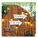 Directional Wedding Signs With Stakes | Exquisite Double-Sided Printed Wedding Banners In This Way