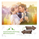 Directional Wedding Signs With Stakes | Exquisite Double-Sided Printed Wedding Banners In This Way