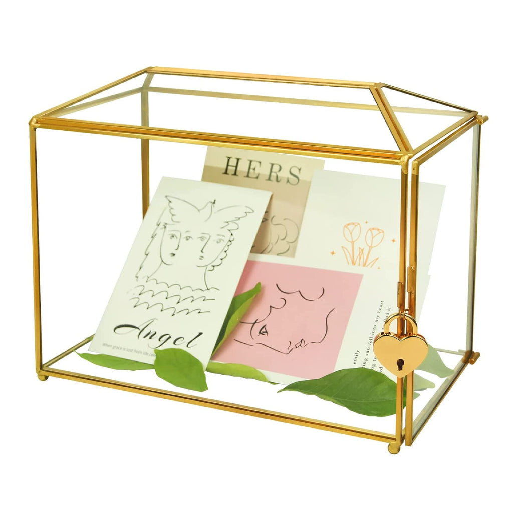 Gold Crystal Wedding Card Box, Card Holder, Wedding Box