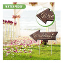 Directional Wedding Signs With Stakes | Exquisite Double-Sided Printed Wedding Banners In This Way