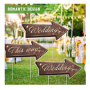 Directional Wedding Signs With Stakes | Exquisite Double-Sided Printed Wedding Banners In This Way
