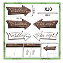 Directional Wedding Signs With Stakes | Exquisite Double-Sided Printed Wedding Banners In This Way