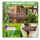 Directional Wedding Signs With Stakes | Exquisite Double-Sided Printed Wedding Banners In This Way