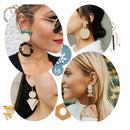 Polymer Clay Cutters | 24 Pieces Clay Cutters for Earring Jewelry with Earring Hooks and Cards | Clay Tools 10 Shapes