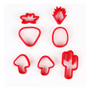 7 Piece Polymer Clay Cutter Set | Polymer With 3D Printing Technology | Includes Strawberry | Pineapple | Cactus