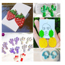 7 Piece Polymer Clay Cutter Set | Polymer With 3D Printing Technology | Includes Strawberry | Pineapple | Cactus