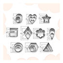 Polymer Clay Cutters | 30 Stainless Steel Pieces | Clay Cutter Set | 10 Shapes | 3 Sizes | Clay Tools