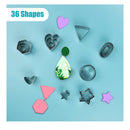 EEEKit 236 Polymer Clay Earring Cutters | 36 Stainless Steel Shapes | Clay Earring Cutters Kit