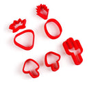7 Piece Polymer Clay Cutter Set | Polymer With 3D Printing Technology | Includes Strawberry | Pineapple | Cactus
