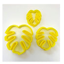 CHENRUI Set of 3 Monstera Leaf Polymer Clay Cutters | Fondant Cookie Cutters