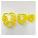 CHENRUI Set of 3 Monstera Leaf Polymer Clay Cutters | Fondant Cookie Cutters