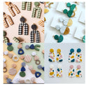 Polymer Clay Cutters | 18 Different Shaped Clay Cutters With Kraft Paper Cards | Earring Hooks