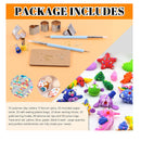 Rustark | Set Of 195 Polymer Clay Cutters Including Pliers | Stainless Steel Clay Earring Cutters