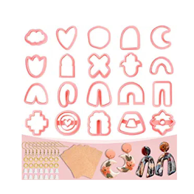 JARTIAN Polymer Clay Cutter Set  20 Pieces Clay Earring Cutters For P