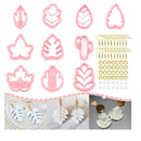 JARTIAN Leaf Shaped Polymer Clay Cutter Set | 10 Pieces Clay Earring Cutters for Polymer Clay Jewelry Supplies