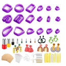 NAKOE Polymer Clay Cutters with 8 Punch Tools | 14 Piece Sculpting Tool Set | Clay Cutters
