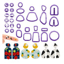 Polymer Clay Cutters For Earrings | 30 Shapes Game | Plastic Clay Earring Cutters