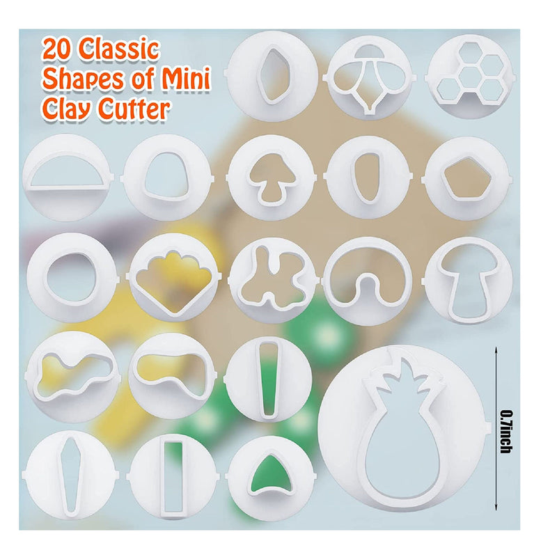 Polymer Clay Cutters For Earrings | Set Of 20 Small Polymer Clay Cutters For Polymer Clay Jewelry | Clay Molds