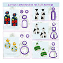 Polymer Clay Cutters For Earrings | 30 Shapes Game | Plastic Clay Earring Cutters