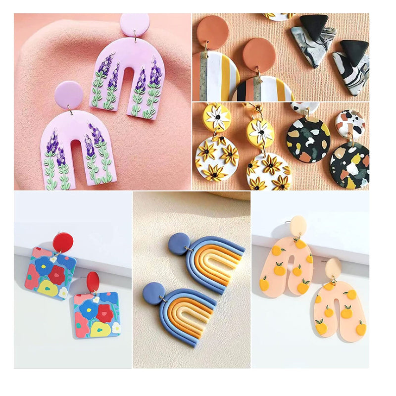 NAKOE Polymer Clay Cutters with 8 Punch Tools | 14 Piece Sculpting Tool Set | Clay Cutters