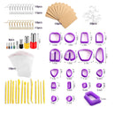 NAKOE Polymer Clay Cutters with 8 Punch Tools | 14 Piece Sculpting Tool Set | Clay Cutters